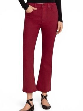 Johnny Was Marseille Candy Apple Red Baby Bootcut Denim Jeans Size 26